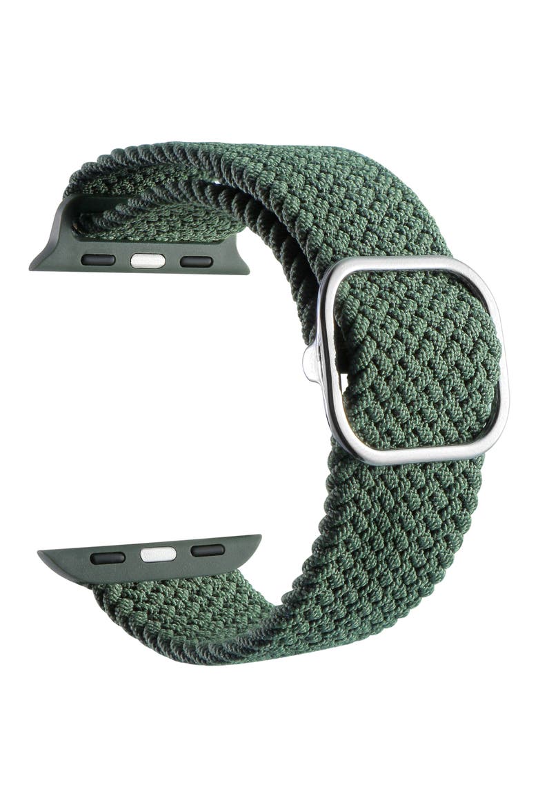 Avalon Braided Nylon Watchband, Alternate, color, GREEN