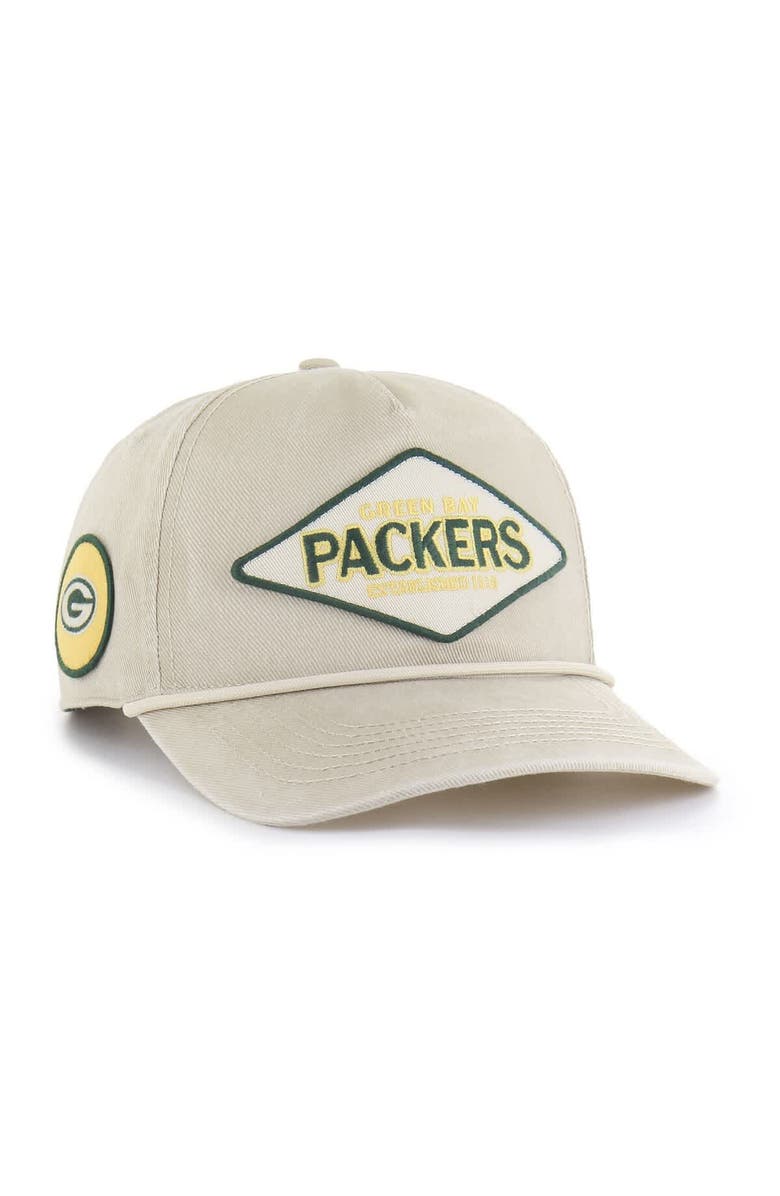 '47 Men's '47 Khaki Green Bay Packers Cairn Hitch Adjustable Hat, Main, color, 