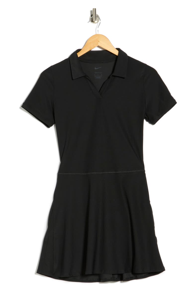 Dri-FIT Victory Polo Dress, Alternate, color, BLACK/ WHITE