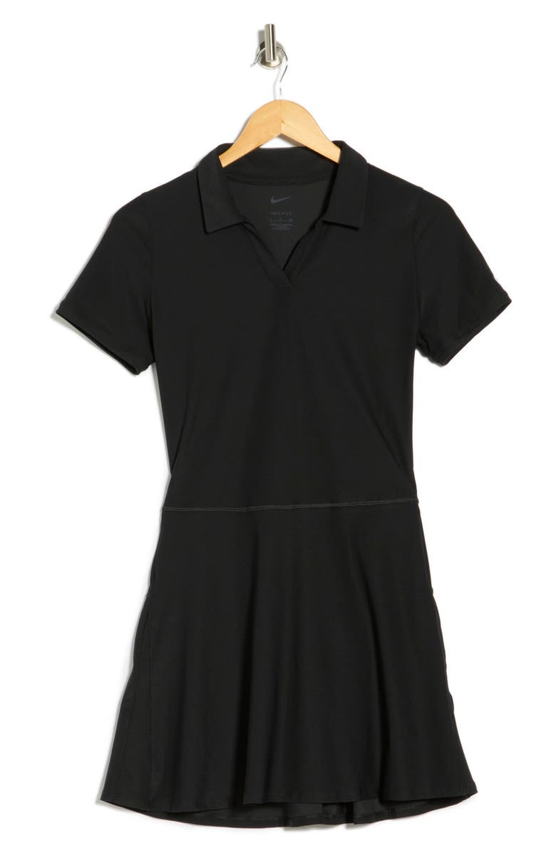 Nike Dri-FIT Victory Polo Dress, Main, color, Black/ White