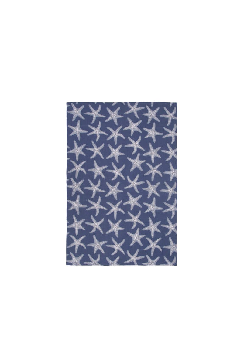 C&F Home Calming Seas Starfish Kitchen and Bathroom Graphic Print Hand Towels Set of 2, Alternate, color, Blue