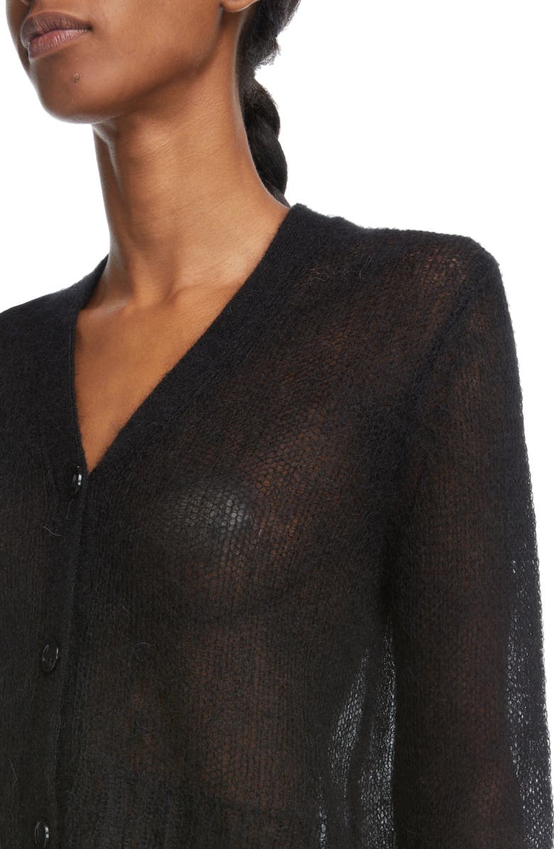 Acne Studios Kodilia Crop Mohair Blend Cardigan, Alternate, color, 