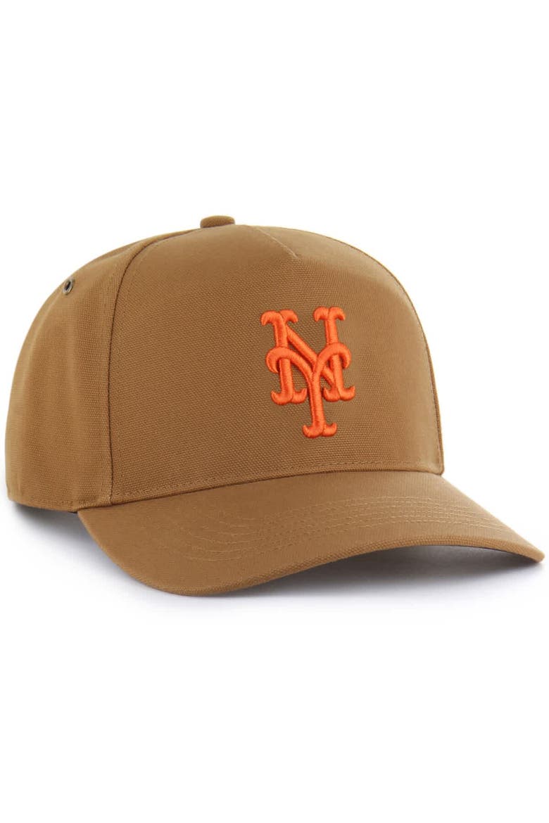 Men's Carhartt x '47  Brown New York Mets Hitch Adjustable Hat, Alternate, color, Brown
