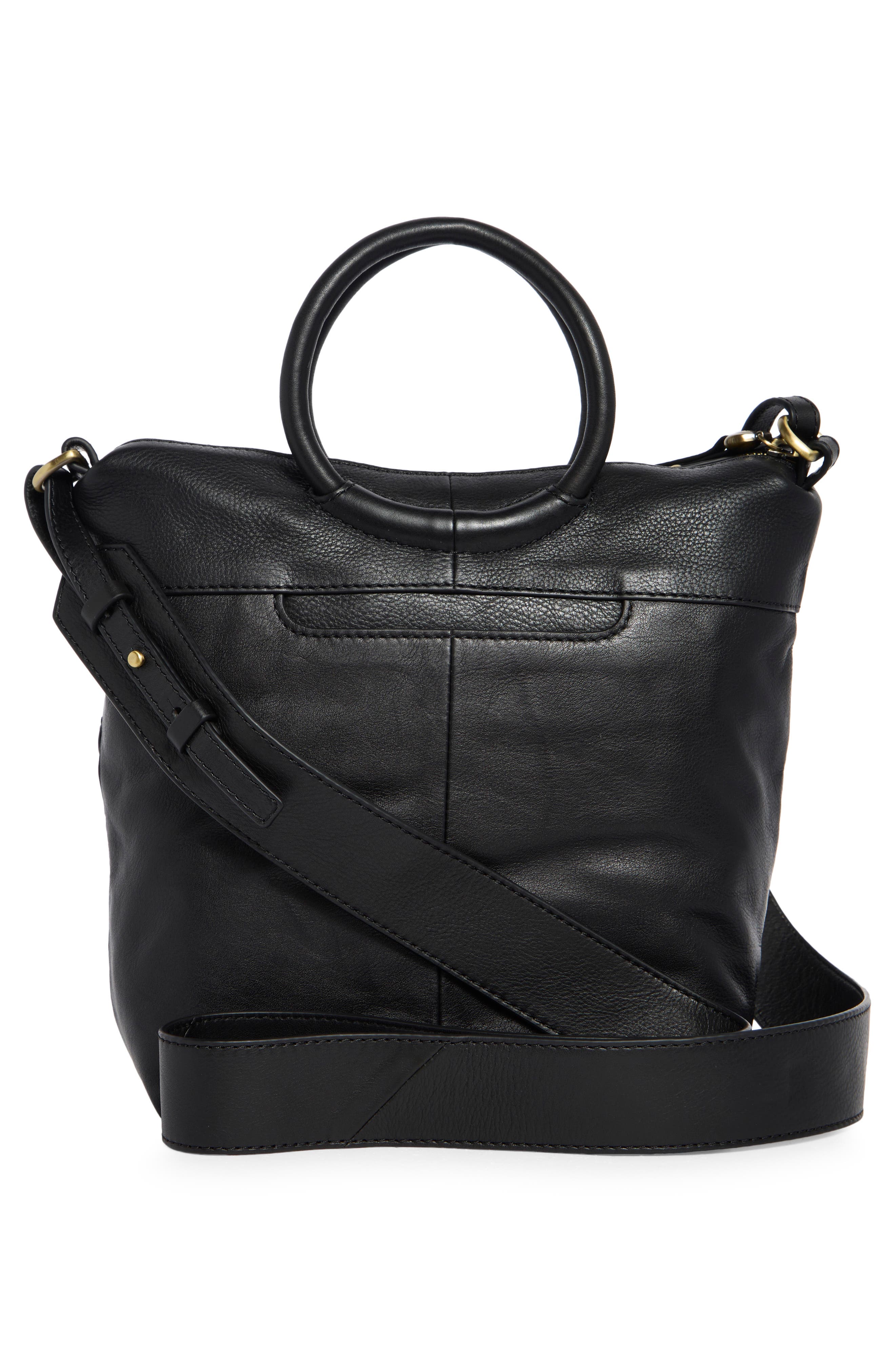 HOBO Maggie Studded Leather Crossbody Bag, Alternate, color, Black