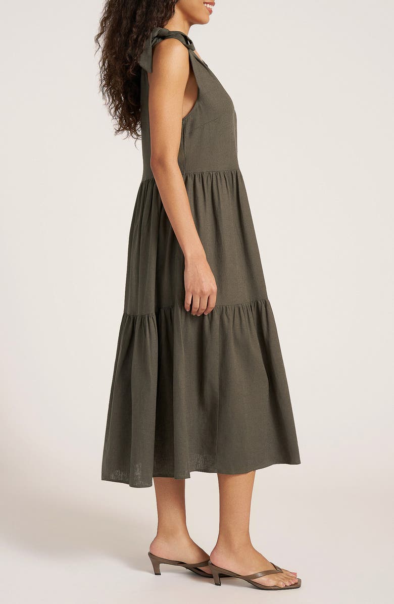 matty m. Louisa Shoulder Tie Linen Blend Sundress, Alternate, color, 