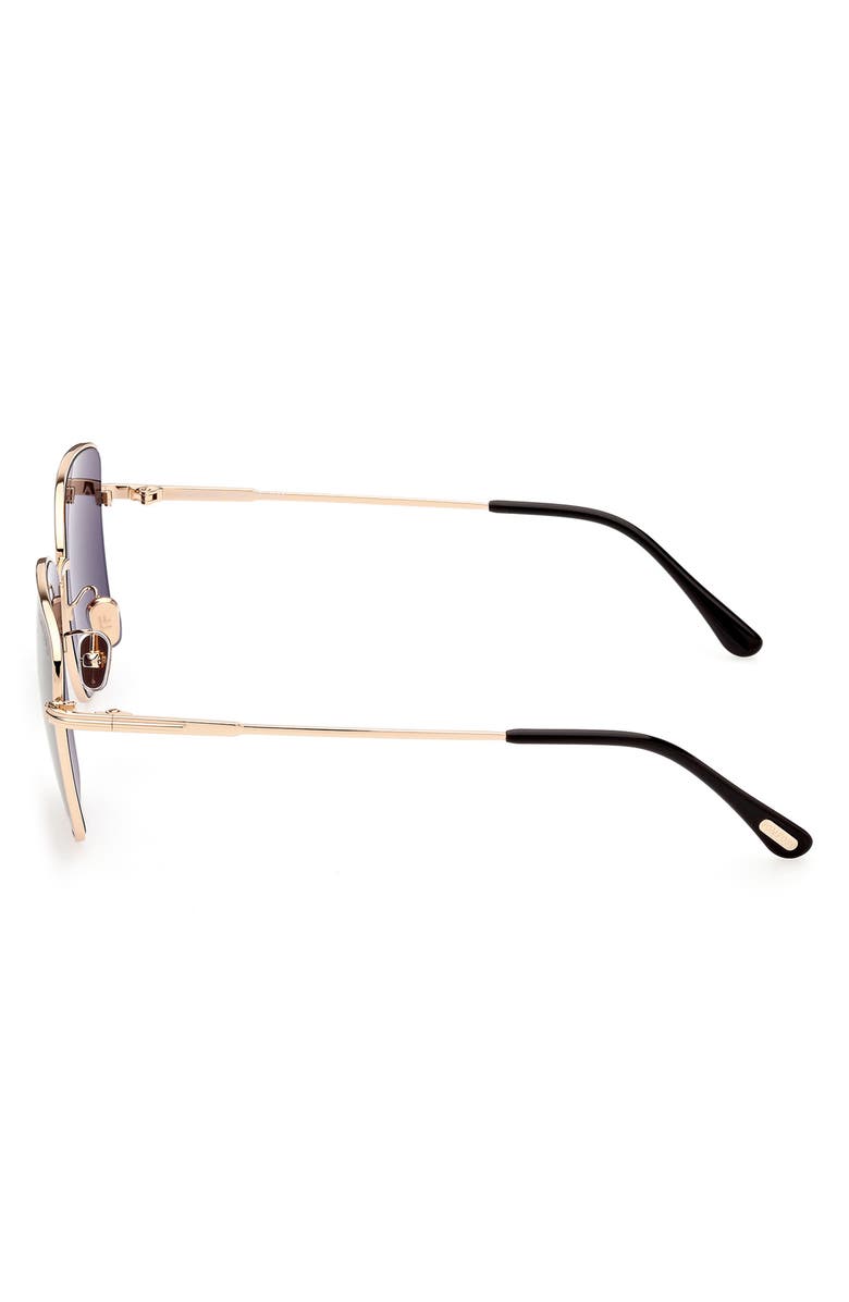 TOM FORD 60mm Gradient Rectangle Sunglasses, Alternate, color,