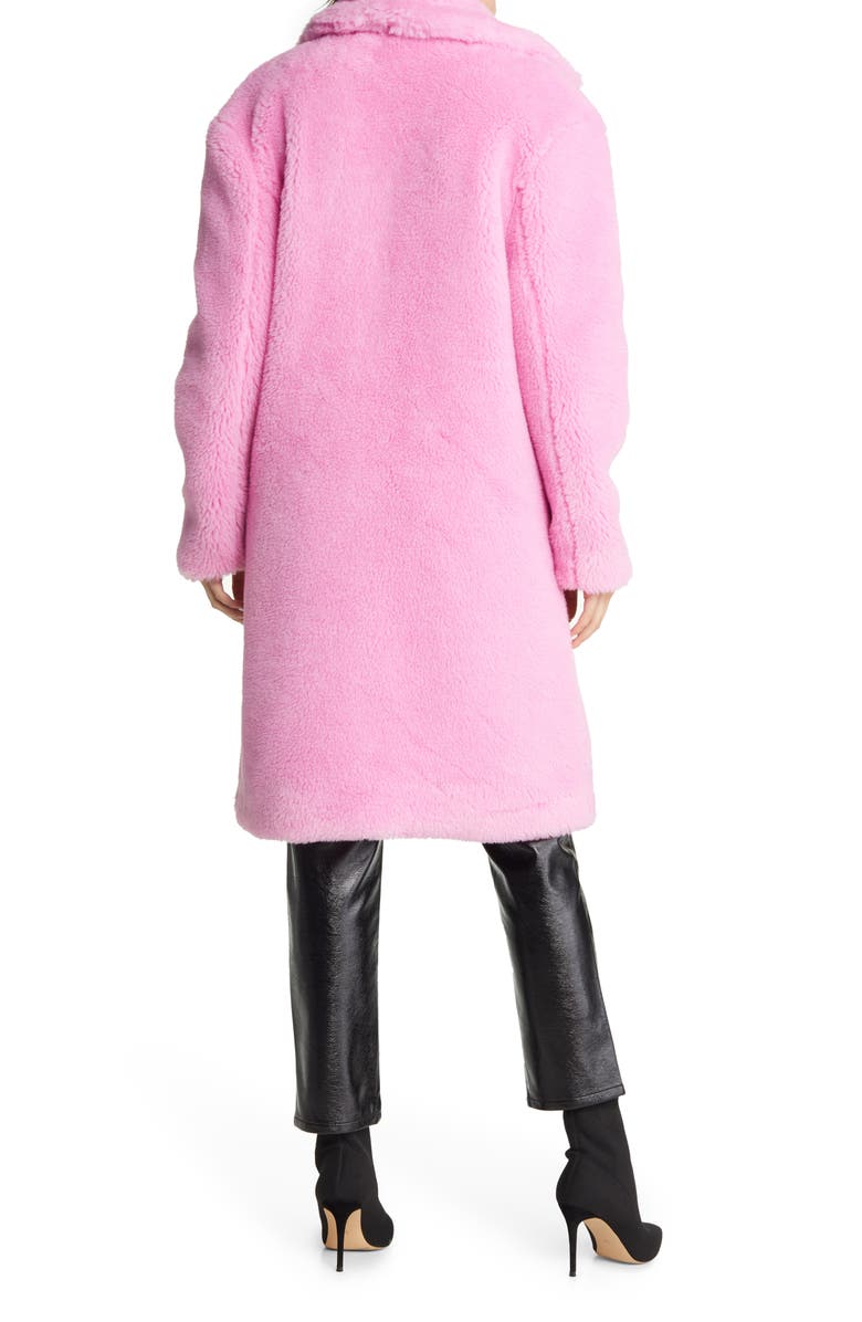 AZALEA WANG Longline Faux Fur Coat, Alternate, color, 