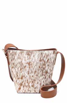 New Amsterdam Leatherworks Jayden Genuine Calf Hair Bucket Bag