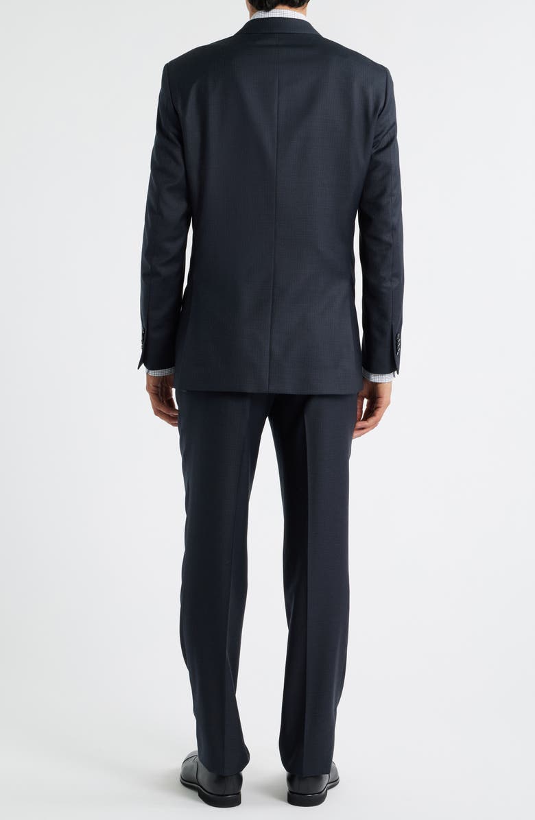 Peter Millar Flynn Classic Fit Grey Check Wool Suit, Alternate, color, Charcoal