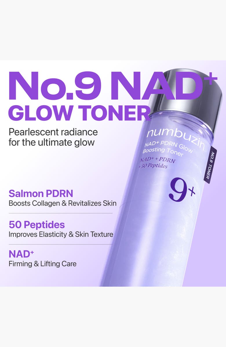 Numbuzin No.9 NAD+ PDRN Glow Boosting Toner, Alternate, color, 
