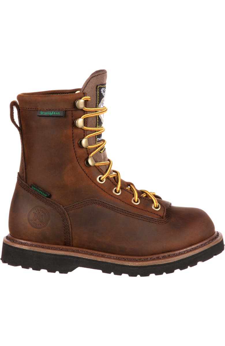 Georgia Boot Kids' Insulated Waterproof Outdoor Boot, Main, color, Dark Brown