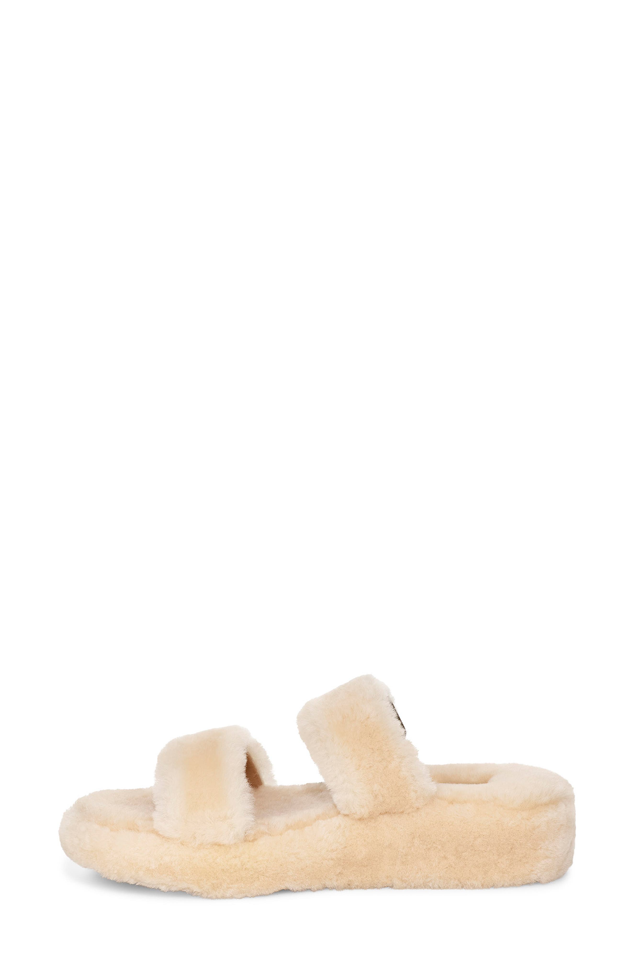 Fuzz Yeah Genuine Shearling Slide, Alternate, color, NATURAL