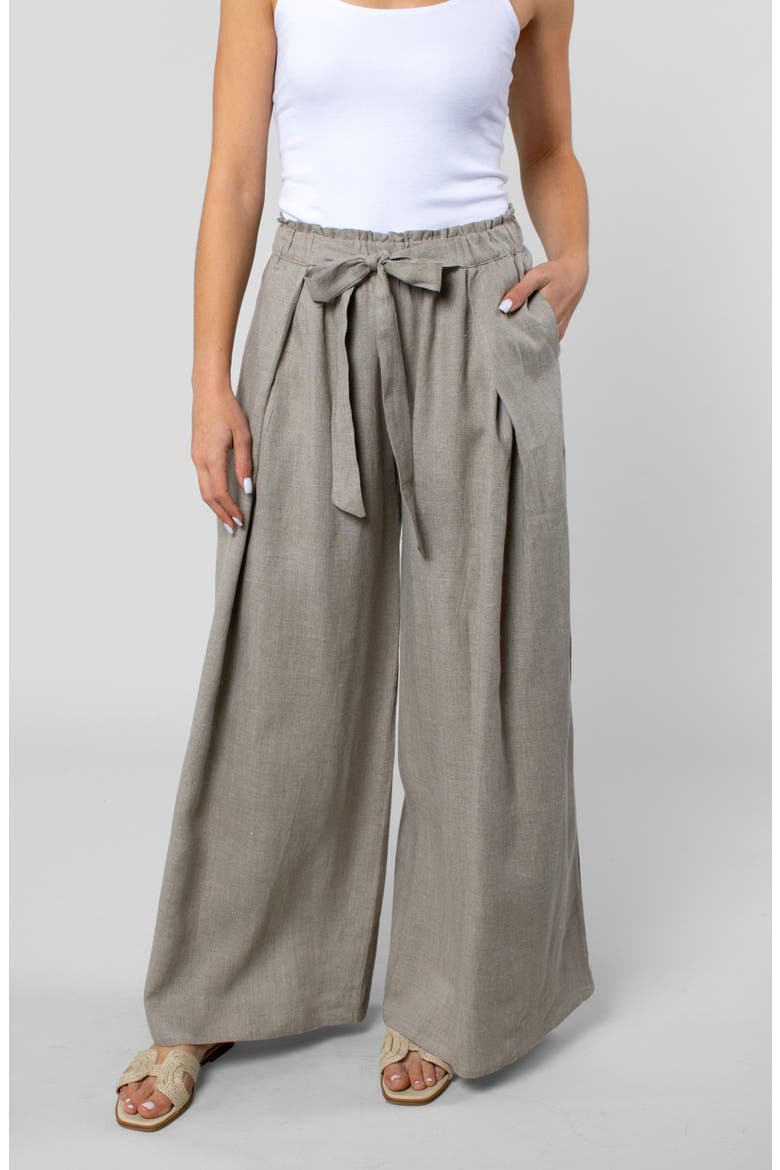Linen Cabana Pant, Main, color, Cappuccino
