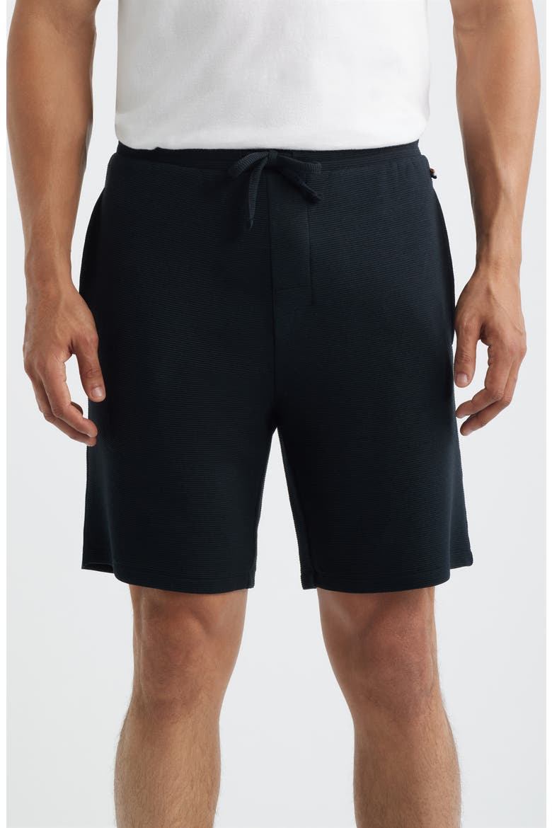 Ribbed Pajama Shorts, Main, color, BLACK