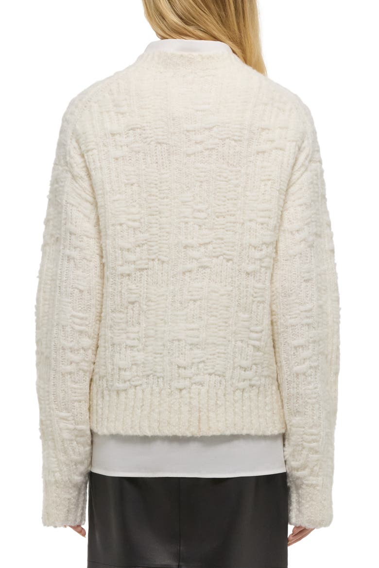 Textured Merino Wool Blend Sweater, Alternate, color, IVORY