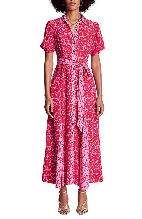 Mixed Floral Print Shirtdress