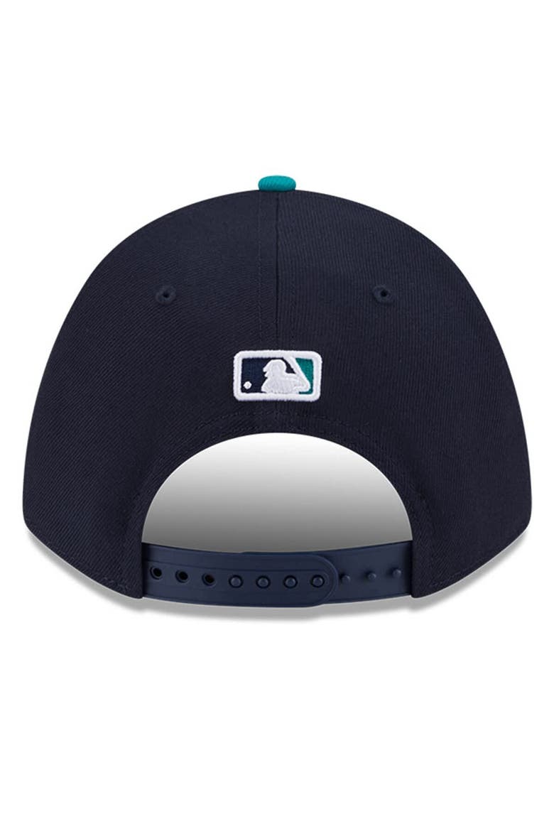 Men's New Era  Navy Seattle Mariners Player Replica 9FORTY Adjustable Hat, Alternate, color, Navy