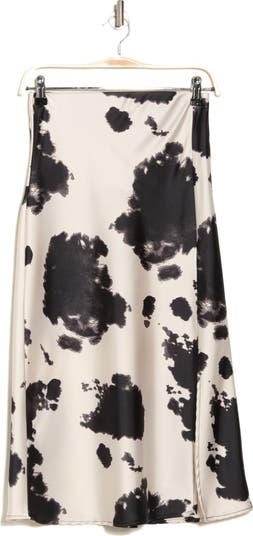Cow Print Midi Skirt