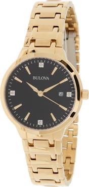 BULOVA Women's Diamond Dial Watch, 32.5mm - 0.0526 ctw