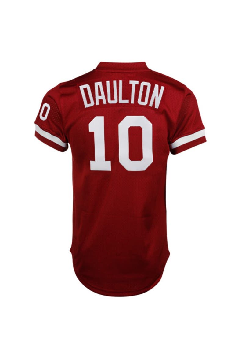Men's Mitchell & Ness Darren Daulton Red Philadelphia Phillies Cooperstown Mesh Batting Practice Jersey, Alternate, color, Scarlet