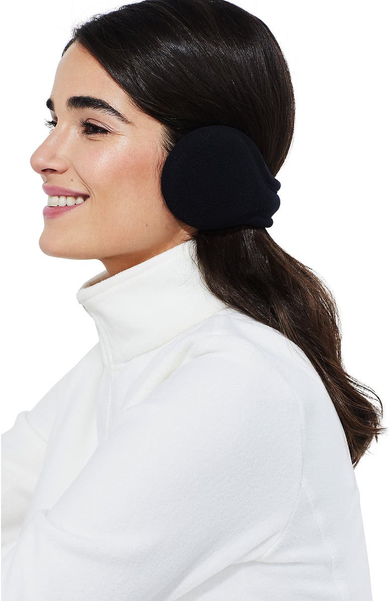 Lands' End Anyweather Fleece Adjustable Earmuffs, Main, color,