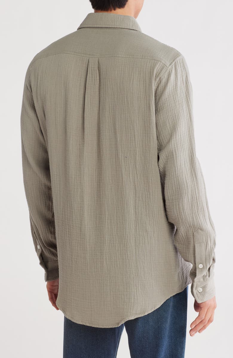 Joe's Cotton Gauze Button-Up Shirt, Alternate, color, Olive
