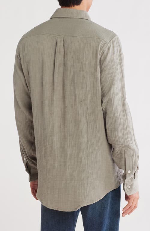 Joe's Cotton Gauze Button-up Shirt In Olive