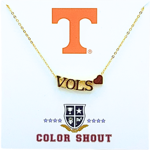 University of Tennessee Gold Heart Necklace