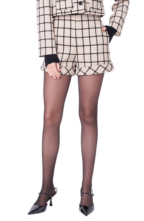 Plaid Cuffed Shorts