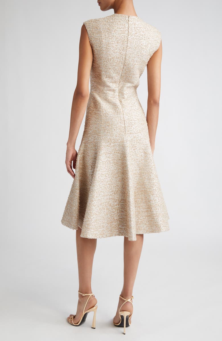 Emilia Wickstead Denver Metallic Tweed A-Line Dress, Alternate, color, 