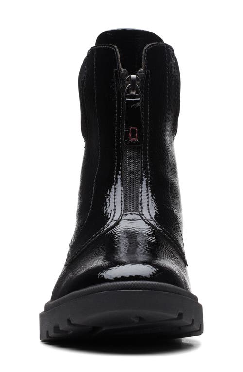 Clarks Calla Zip In Black Synthetic In Multi