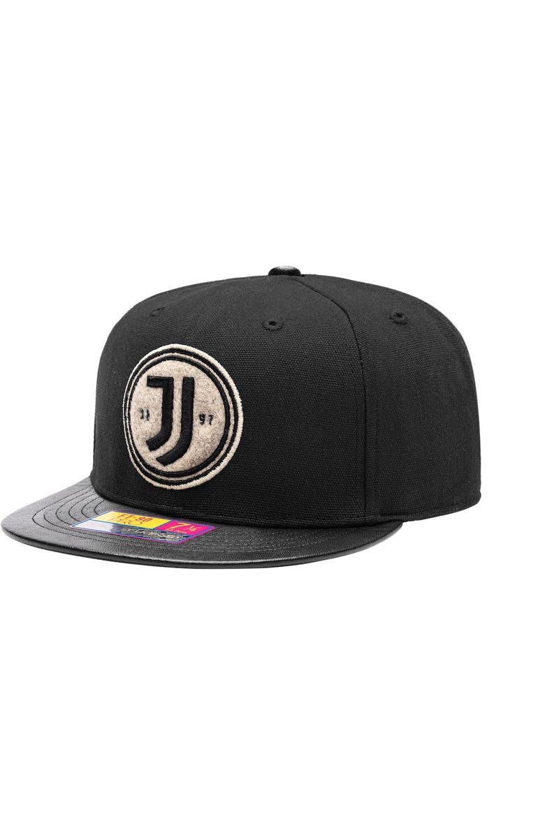 FAN INK Men's Black Juventus Swatch Fitted Hat, Alternate, color,