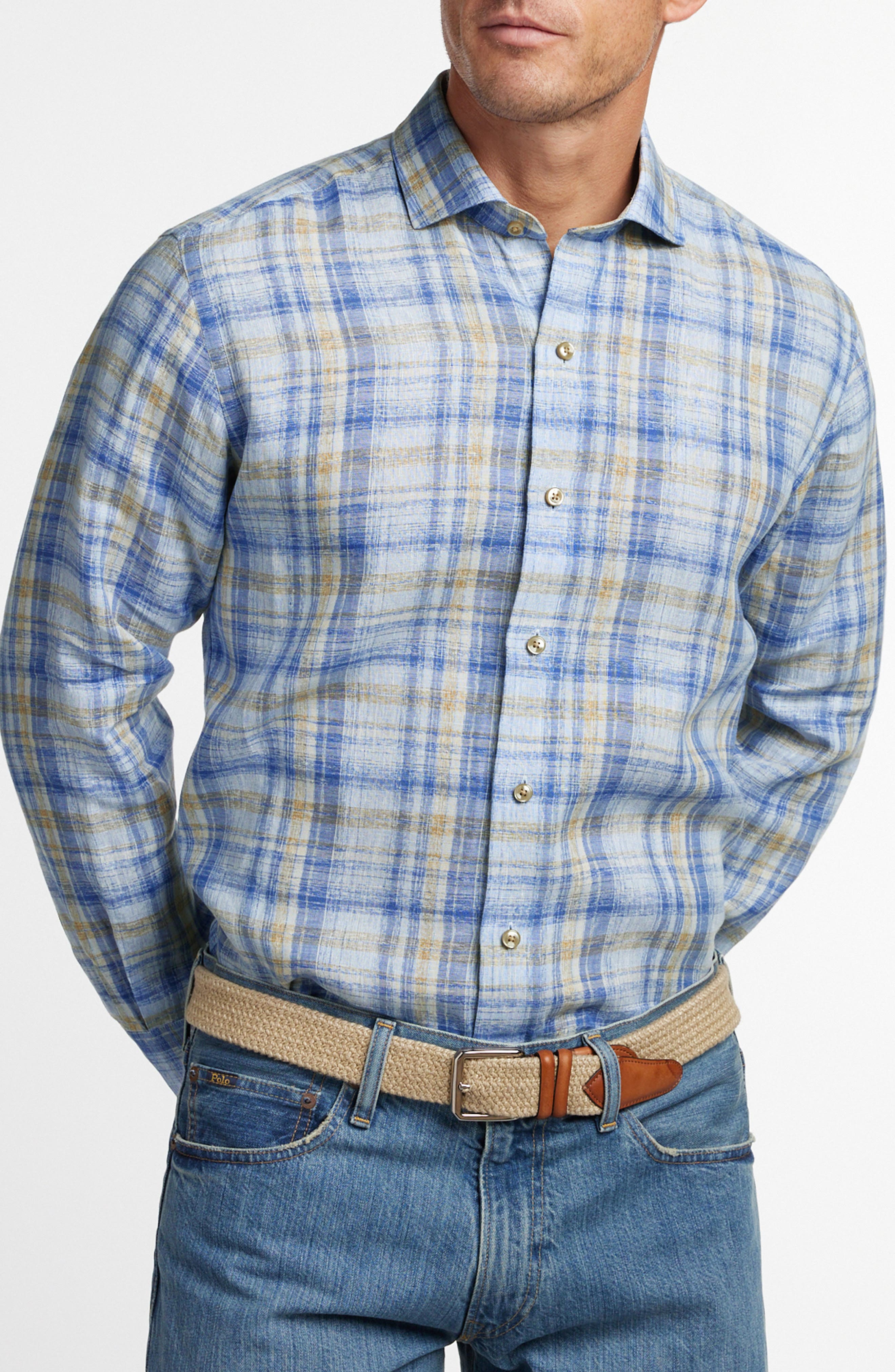 Linen Check Sport Shirt - image 1