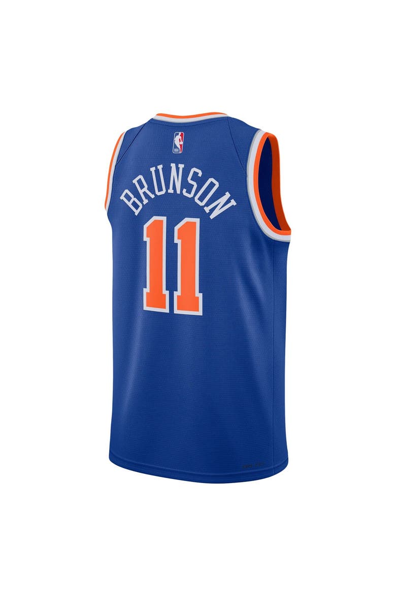 Unisex Nike Jalen Brunson Blue New York Knicks Swingman Jersey - Icon Edition, Alternate, color, Blue
