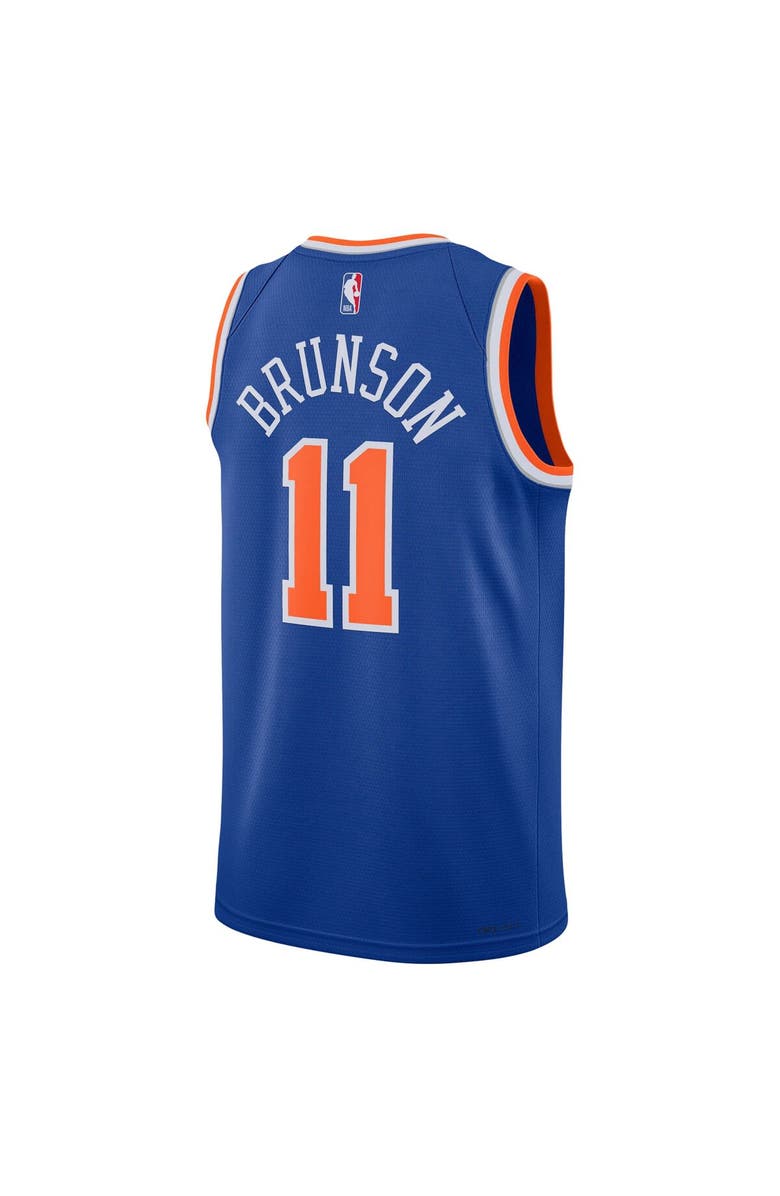 Nike Unisex Nike Jalen Brunson Blue New York Knicks Swingman Jersey - Icon Edition, Alternate, color, Blue