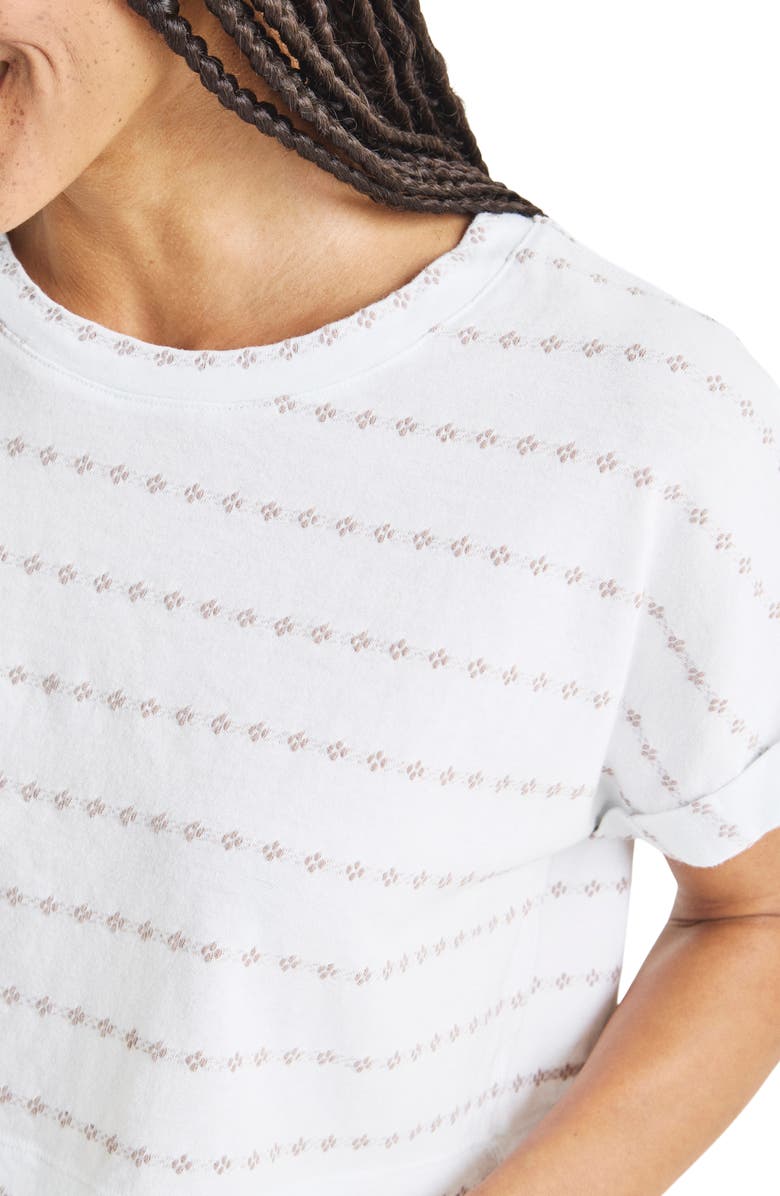 Splendid Skyler Pointelle Crop T-Shirt, Alternate, color, 