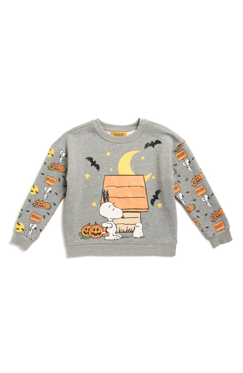 PEANUTS Kids' Halloween Dog House Sweatshirt, Main, color,