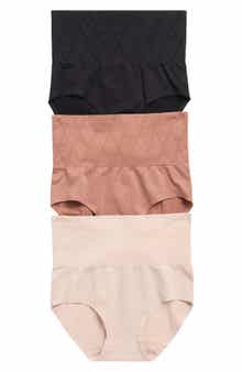 SKINNY GIRL 3-Pack Everyday High Waist Shaping Briefs