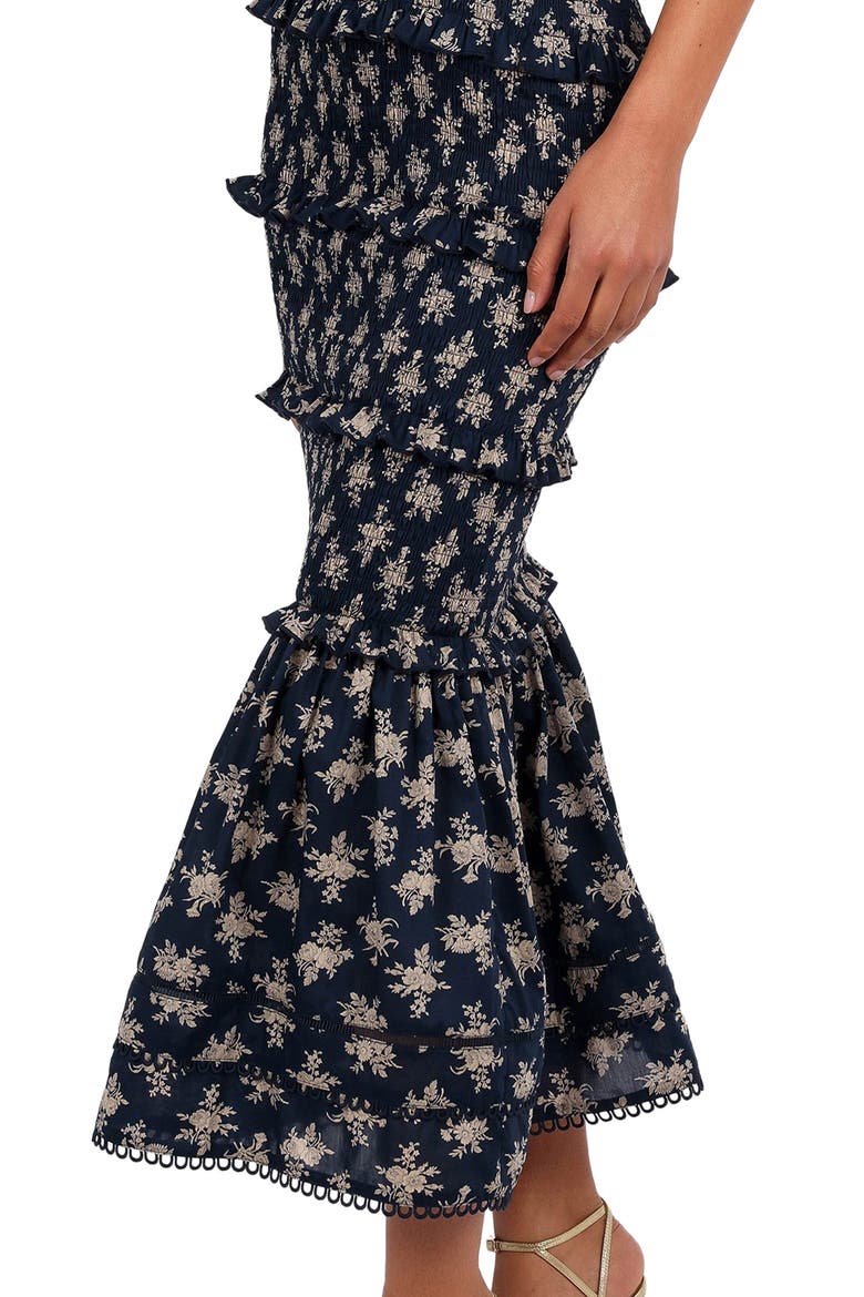 Jazy Floral Tiered Sundress, Alternate, color, NAVY FLORAL