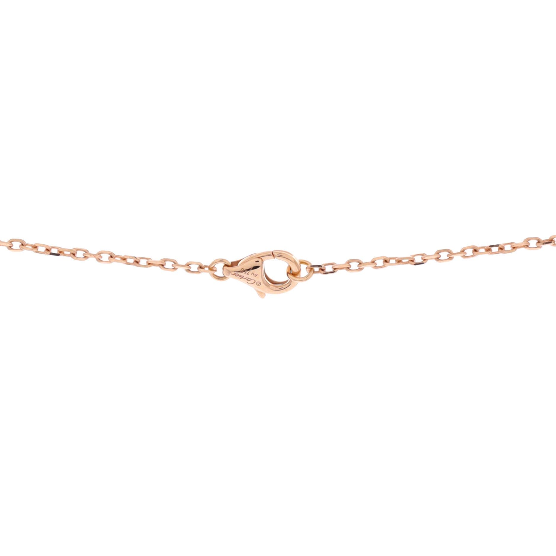 Love Interlocking Pave Necklace 18K Rose Gold and Diamonds, Alternate, color, Metallic Gold