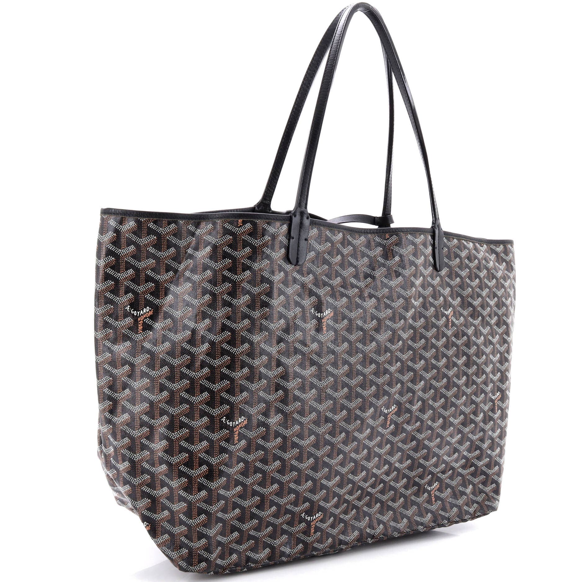 Pre-Owned Goyard Saint Louis Tote Claire Voie Coated Canvas GM, Alternate, color, Black