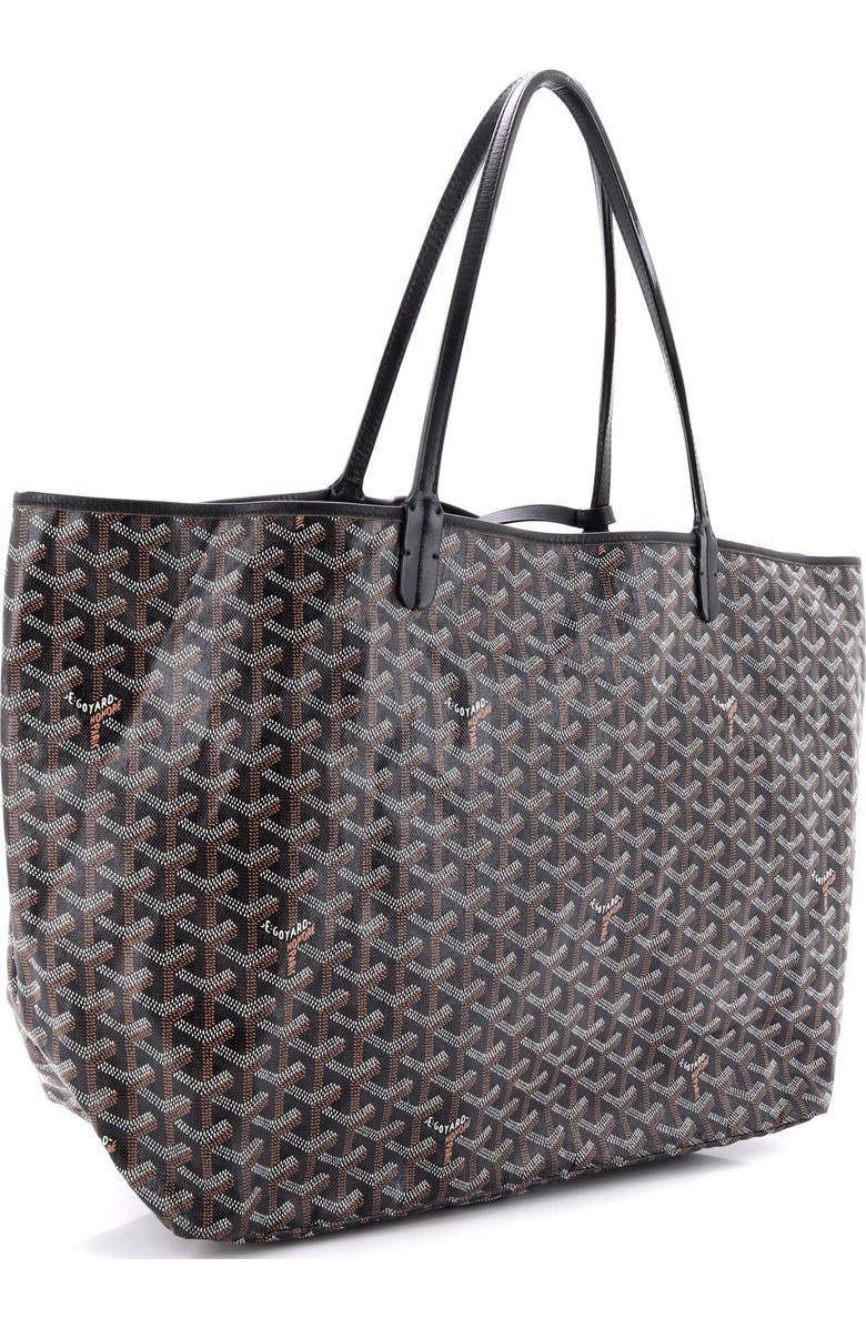 Pre-Owned Goyard Saint Louis Tote Claire Voie Coated Canvas GM, Alternate, color, Black