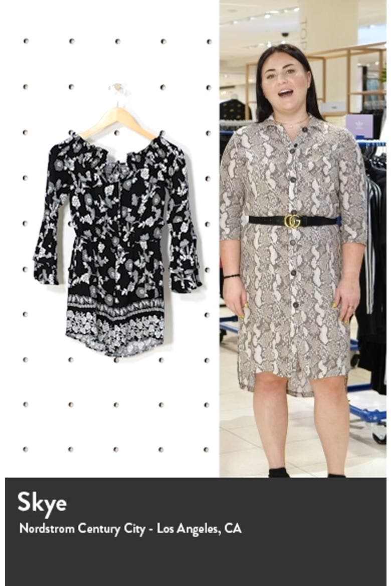 Floral Off the Shoulder Bell Sleeve Romper video