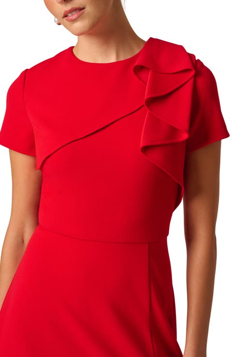 Ruffle Sheath Dress