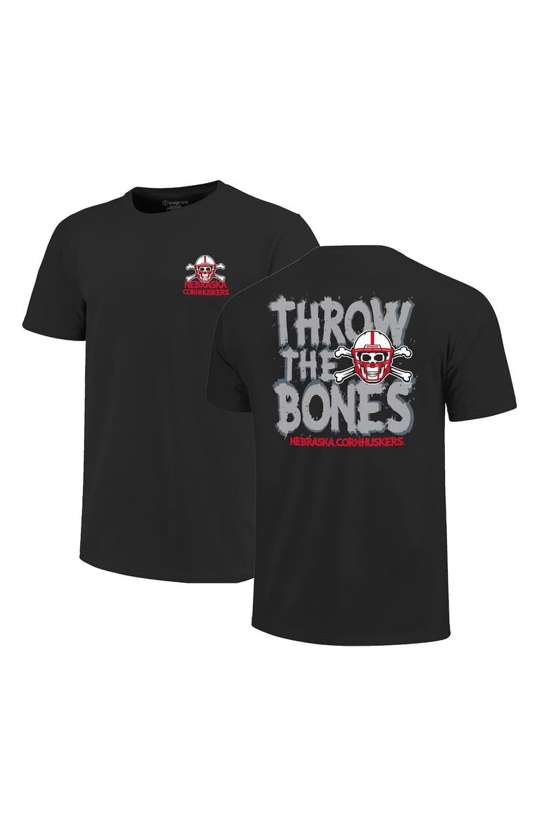 IMAGE ONE Men's Black Nebraska Huskers Big & Tall Throw the Bones Hyper Local Core T-Shirt, Main, color, 