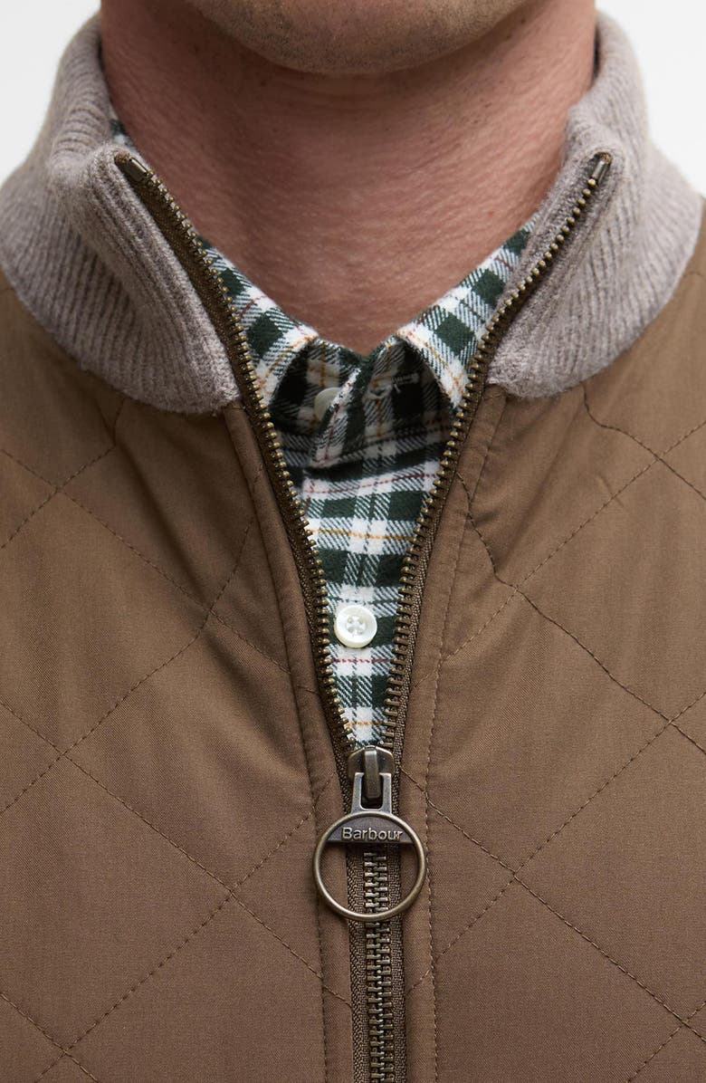 Barbour Shoveler Mixed Media Vest, Alternate, color, Stone