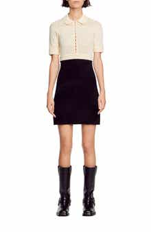 Solene Short Sleeve Sheer Pointelle Crop Sweater