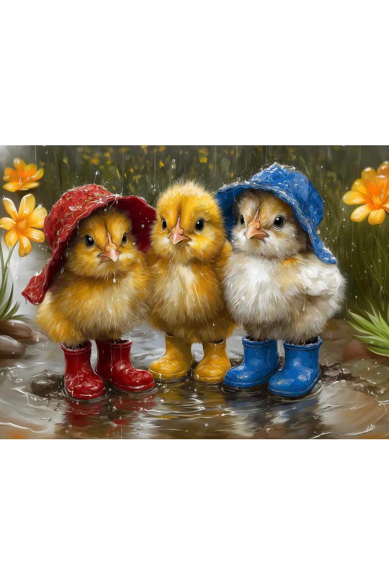 Ducklings in the Rain 500 piece Jigsaw Puzzle for Adults, Alternate, color, Multicolor