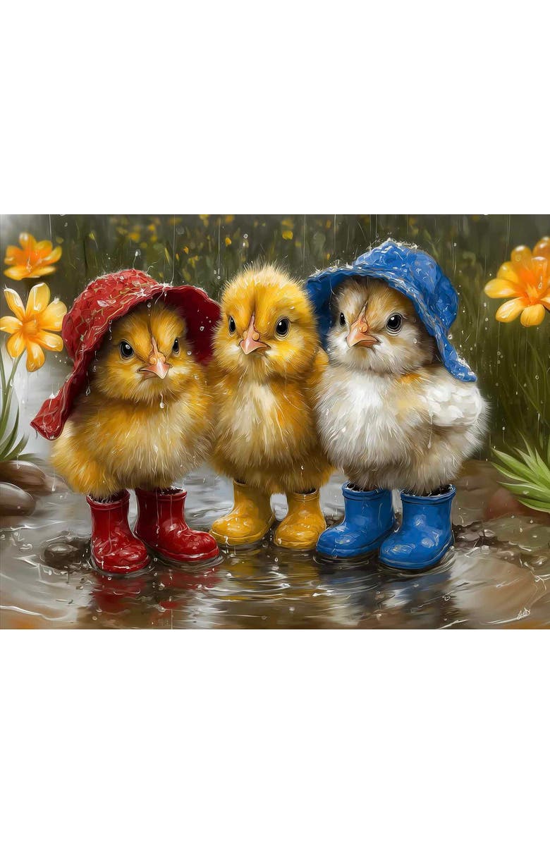 Sunsout Ducklings in the Rain 500 piece Jigsaw Puzzle for Adults, Alternate, color, Multicolor