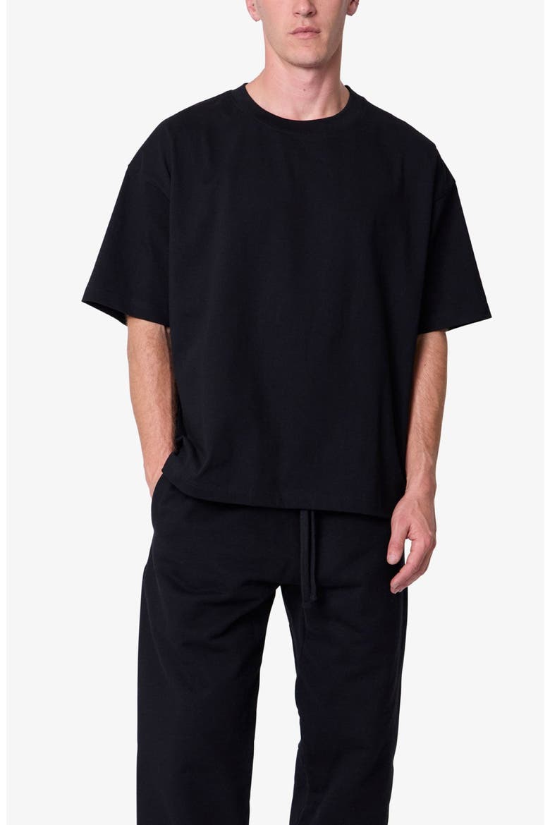Boxy Heavy Cotton Jersey T-Shirt, Alternate, color, BLACK